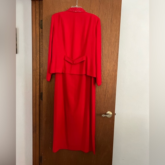 Jessica Howard Red 2-Piece Evening Dress – Size 16 - Picture 2 of 8